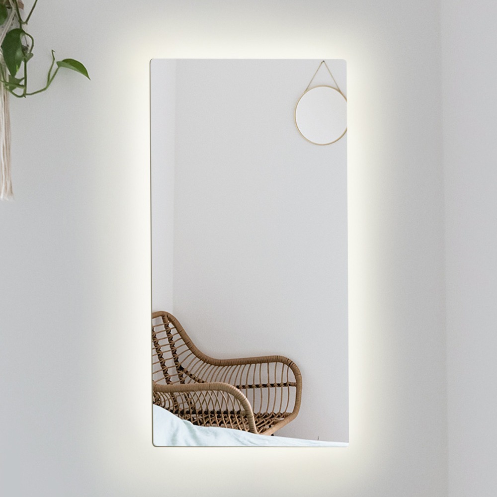 롱무 LED 직사각 거울조명 거울 욕실등 무드등 욕실 벽등