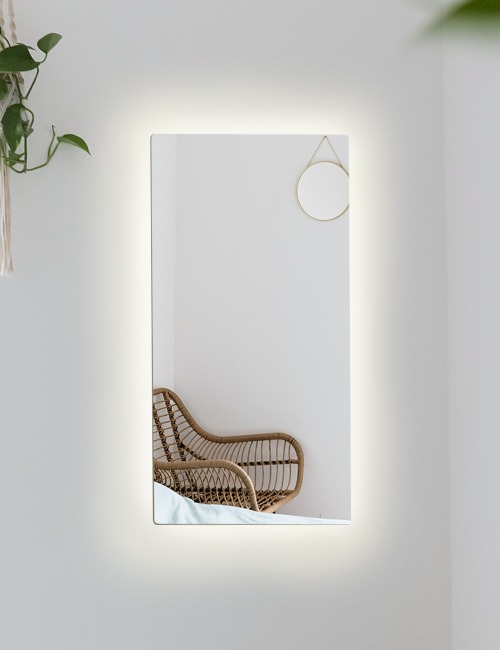 롱무 LED 직사각 거울조명 거울 욕실등 무드등 욕실 벽등