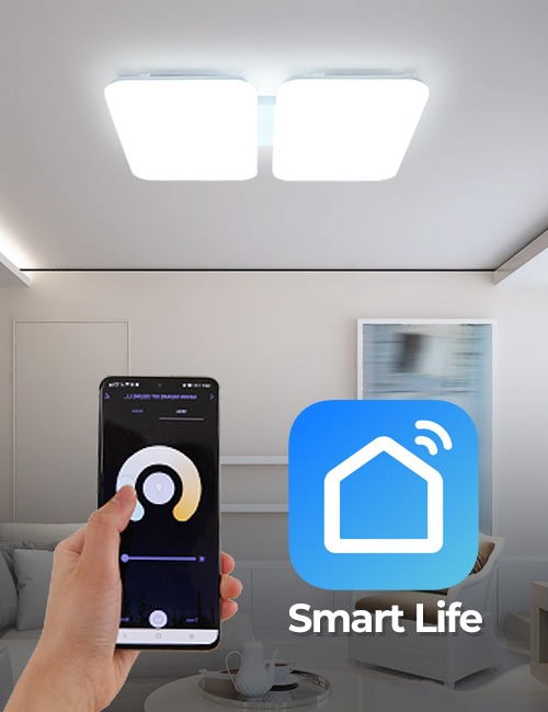 스마트 IoT 슬림 LED 거실등 100W 음성인식 원격제어 밝기조절