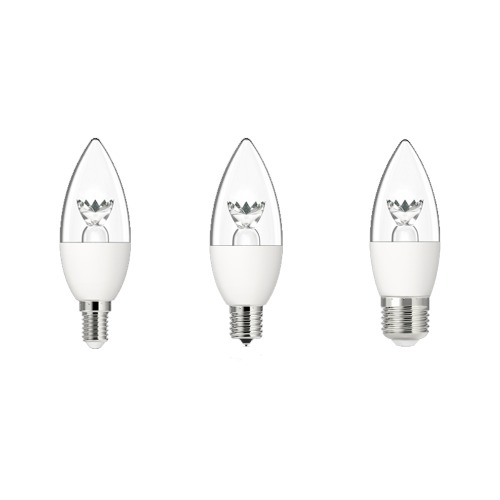 [FC] LED 촛대구 투명/반투명 4W (E14/E17/E26)